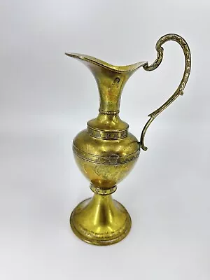 Ornate Brass Mini Pitcher Vintage Antique Made In Italy 9  Mod Dep 0021 • $30