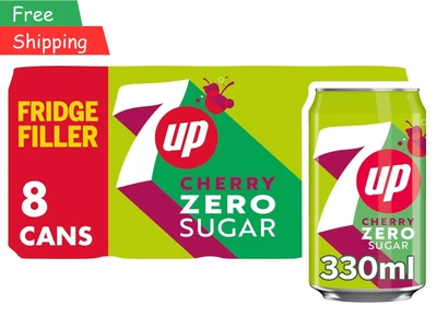7UP Zero Cherry 330ml (Pack Of 8) • £29.99