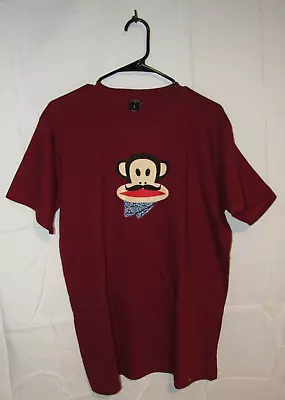 Paul Frank Graphic Print Red T-Shirt Julius W/ Mustache Monkey Large NWT • $24.99