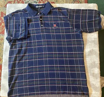 Vintage Polo Ralph Lauren Polo Golf Plaid Shirt XXL Plaid Golf Crest Multicolor • $29.75