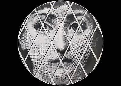 Rare Original Piero Fornasetti Porcelain Wall Plate  Tema E Variazioni  #157 • $300