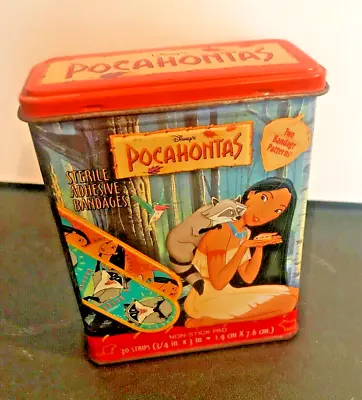 Vintage Pocahontas Adhesive Bandage Metal Tin • $4