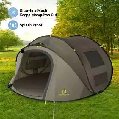 Instant Tent 4-Person Camp Tent Automatic Setup Pop Up Tent Waterproof • $74.99