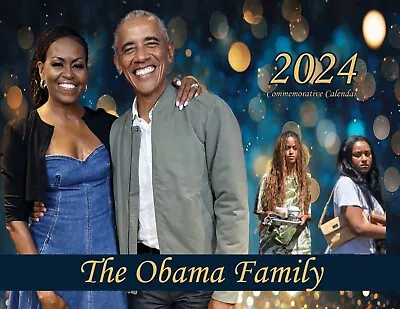  Obama  Family 2024 Wall Calendar • $15