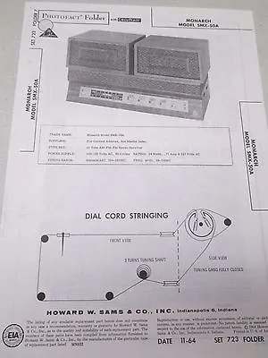 Vintage Sams Photofact Folder Radio Parts Manual Monarch SMX-50A Stereo Receiver • $14.95