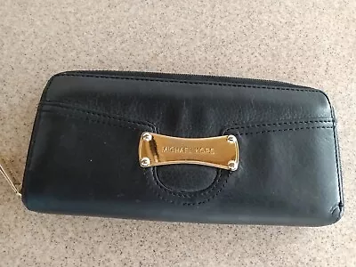 Michael Kors Black Leather Zip Around Wallet  • $14.50