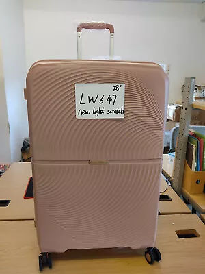 BRITISH TRAVELLER 28inch Hard Shell Suitcase 4 Wheels Hand Luggage-LW647 • £13.52