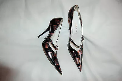 Vivien Lee Womens Shoes Black Patent Leather Stiletto Pumps Heels Size 35 US 5 • $10