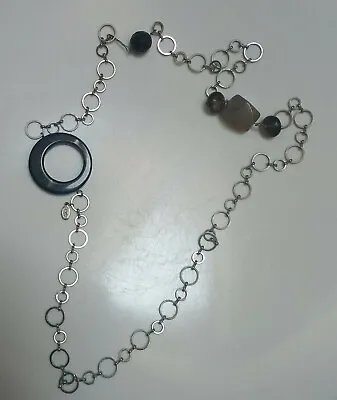 £0.49 • Buy BOHO Silver Multi Bead Stone Necklace Einika Jewellery Silver (Colour) Festival
