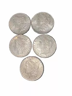 [Lot Of 5] 1884 Morgan Silver Dollar Coins • $175