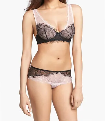 MIMI HOLLIDAY Blossom & Noir Lace Shoulder Bra Or Boyshort BNWT • $88.41