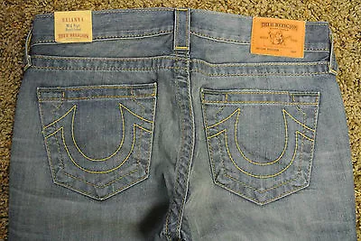 TRUE RELIGION BRIANNA MID RISE BOYFRIEND Jeans 27X32  NWT$219 Distressed! USA!  • $49.97