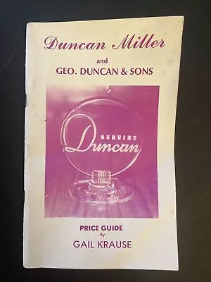 Duncan Miller Price Guide Book Krause Glass Pittsburgh Trade Paperback • $6.99