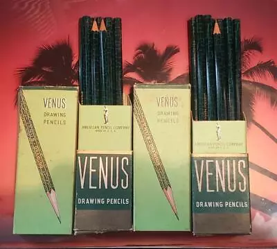 Lot Of 17 Vintage Venus Drawing Sketching Pencils 3h 4h With Boxes See Details • $23.45