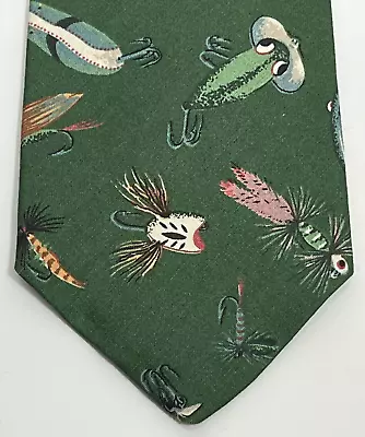 Vera Bradley Designs Fly Fishing Lure Novelty Necktie Made In USA • $23.99