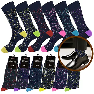 6-1 Pairs Mens Dress Socks Cotton Socks Size 10-13 First Quality True To Size • $9.50