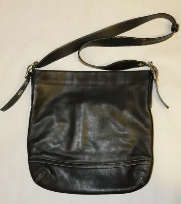 Coach Black Leather Slim Soho Purse Shoulder Bag Tote D06S-1414 • $39.99