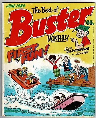 £1 • Buy The Best Of Buster Comic June 1989 Ivor Lott Tony Broke Faceache XRay Specs Gums
