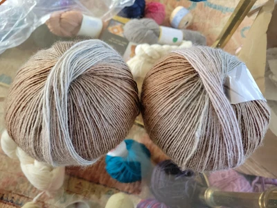 $20 • Buy 2 Balls LANG JAWOLL? Magic Dégradé Wool Nylon Superwash Fingering Yarn Browns