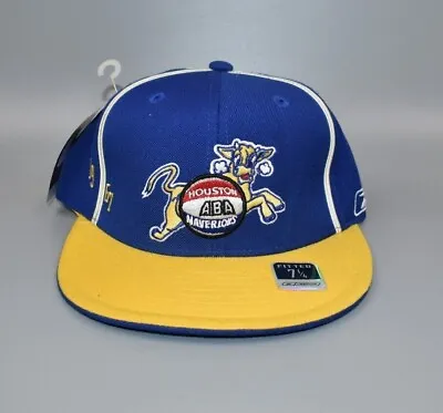Houston Mavericks Reebok ABA NBA Hardwood Classics Fitted Cap Hat - Size: 7 1/4 • $24.95