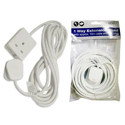 1 Way Extension Lead 3/5/10/metre Gang Cable 13a Amp Electrical Mains Adapter • £9.95