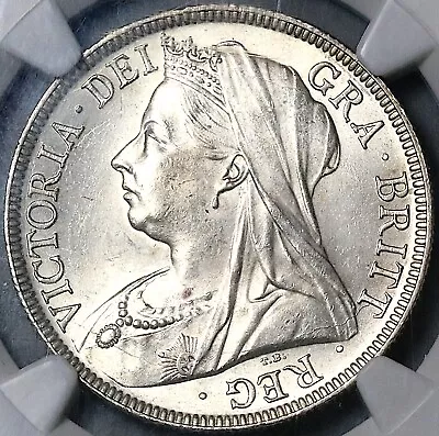 1897 NGC MS 63 Victoria 1/2 Crown Great Britain Silver Coin (23050601C) • $379