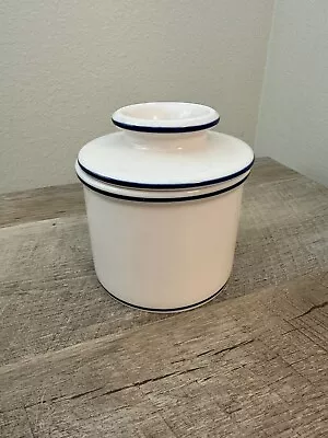 Butter Bell Crock L Tremain White With Blue Ceramic Butter Keeper 2010 • $18.95