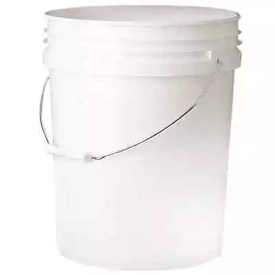 5 Gal. 70Mil Food Safe Bucket White Durable Plastic Construction With Handle NEW • $9.77