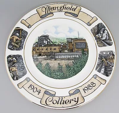 MANSFIELD COLLIERY 1904-1988 NUM Mining  Collectors Plate Edwardian • £16.95