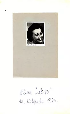 ALENA MIKOVA Czech Opera Soprano Signed Photo 1974 • $35