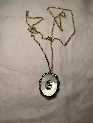 Vintage 1/20 12k Gold Filled & Mother Of Pearl US Navy Locket Necklace • $6.99