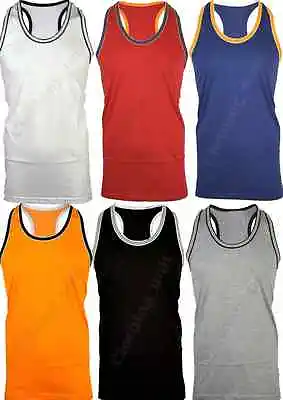 Mens Sleeveless Vest Tank Top Muscle Gym M L XL • £4.49