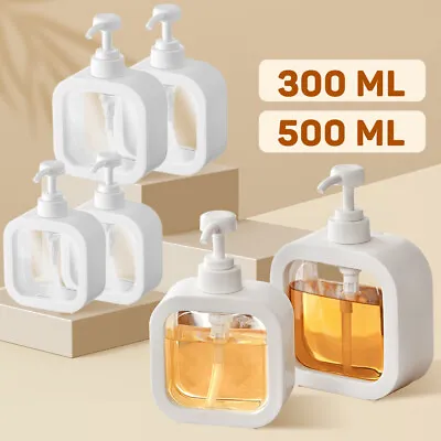 300/500ml Refillable Lotion Soap Dispenser Bathroom Shampoo Hand Washing Bottles • £6.29