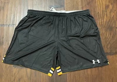 Under Armour Men’s Athletic Soccer Shorts Sz. Large NEW BLACK/YELLOW • $15