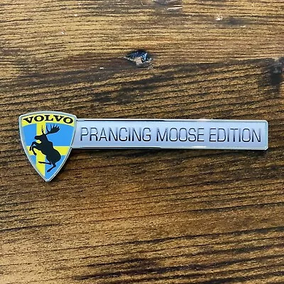 GENUINE Discontinued Prancing Moose Edition VOLVO 4” Hard Chrome Swedish Emblem • $20