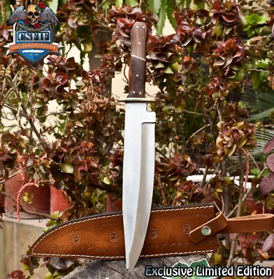 CSFIF Custom Bowie Knife D2 Tool Steel Walnut Wood Brass Guard Sports Closeout • $0.99