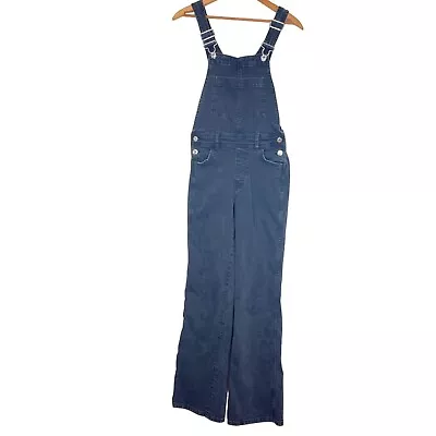 H&M Black Denim Overalls Womens XS Straight Leg Jean Bib Overalls • $19.99