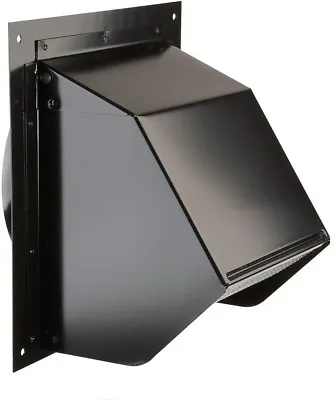 6 In. Wall Cap Round Ducts Range Hood Parts Ventilation Exhaust Fan Steel Black • $57.29