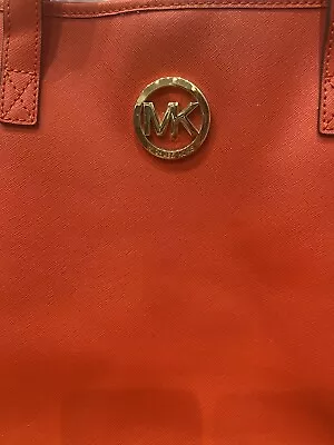 Michael Michael Kors Jet Set Large Tote Bright Red (Tangerine) Large Gently Used • $40