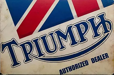 TRIUMPH Garage Rustic Look Vintage Tin Signs Man Cave Shed & Bar AU SELLER • $10