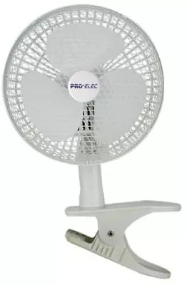 £12.95 • Buy PRO-ELEC Portable Air Cooling White Small 6'' Inch Clip On Desktop Desk Fan