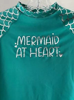 NWT! More Than Magic Girls Size 7/8 Rash Guard UV 50+ Swim Shirt Mermaid • $14