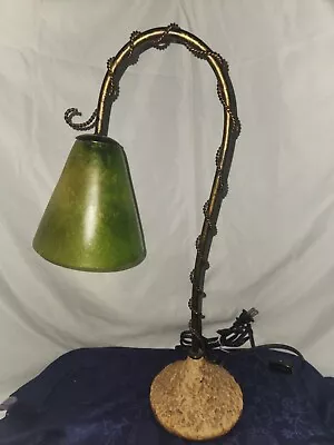 Gorgeous Vintage Tarogo Gooseneck Metal/Resin Table Lamp- Tarogo Japan RARE FIND • $115