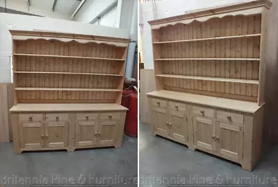 Farmhouse Pine 7ft Dresser With Open Top- Bespoke Sizes & Colours Available • £1205