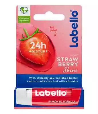 Labello Strawberry Shine (Dhydration 24h) Lip Balm Chapstick • $12