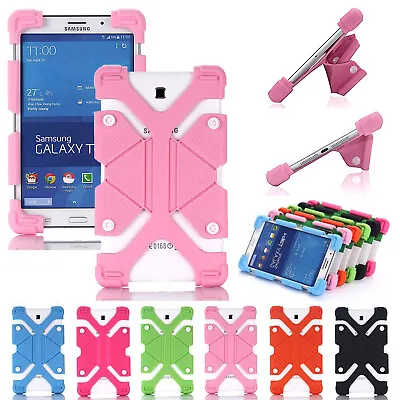 For Various Android 7 - 8  Tablet Kids Shockproof Universal Silicone Case Cover • $10.99