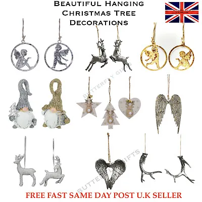£6.99 • Buy Christmas Tree Hanging Decorations Assorted Silver Gold Decorations Exclusive