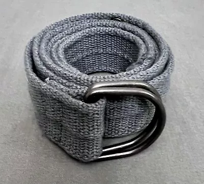 Men’s Canvas D-Ring Military Style Gray Belt 52” • $14.99