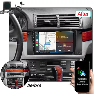 32G For BMW E38 E39 E53 X5 GPS WIFI Navi Carplay Android 11 Car Stereo Radio Cam • $149.99