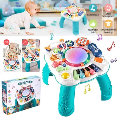 £19.90 • Buy Baby Play Learn Activity Table Toddler Education Musical Toys W/ Lights & Sounds